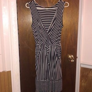 Navy blue and white striped sundress. Never worn!